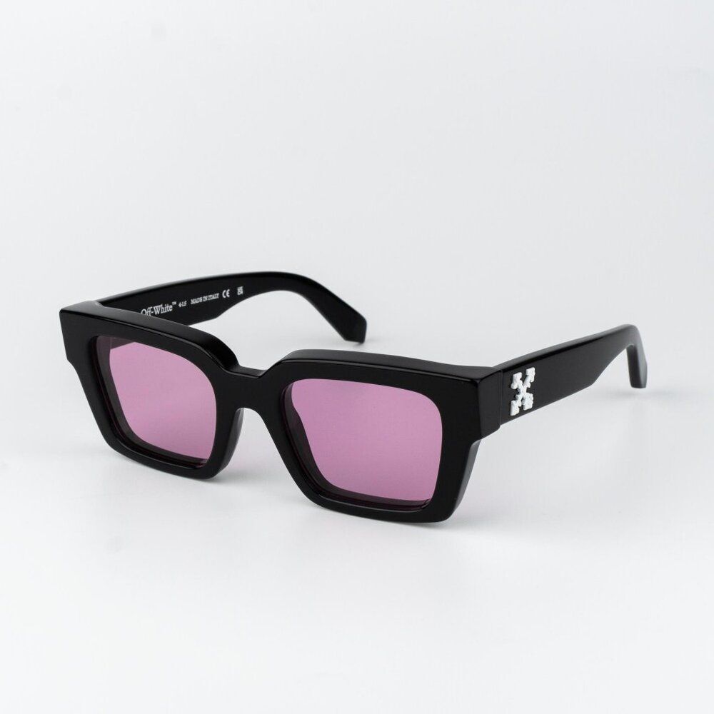 Off-White VIRGIL Men Sunglasses Black Pink Square OERI008 1030 NEW AUTHENTIC